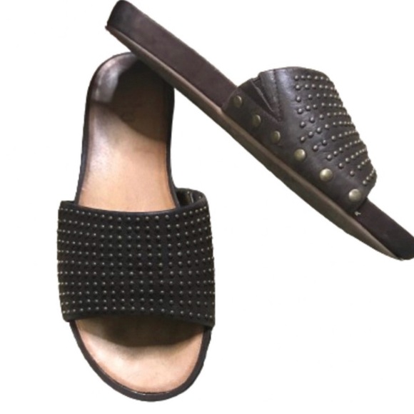 Reba Payden Studded Slip-on Slides Shoes Sz 8 - BLACK - Picture 6 of 6